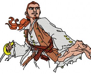 Will Turner with Sword embroidery design