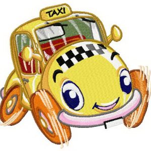 Willy the taxi embroidery design