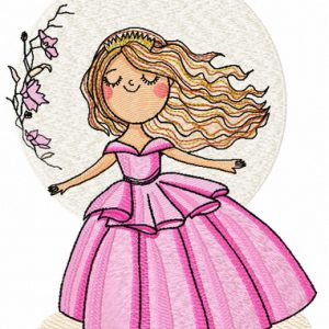 Wind in your face embroidery design