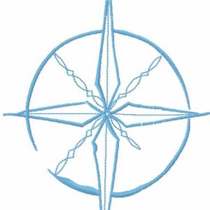 Wind rose embroidery design