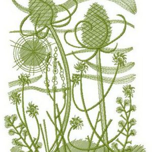 Windy morning embroidery design