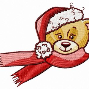 Windy weather before Christmas embroidery design
