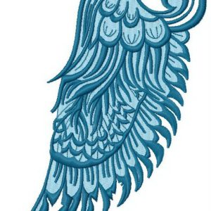 Wing embroidery design