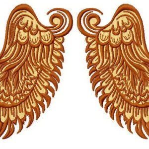 Wings embroidery design