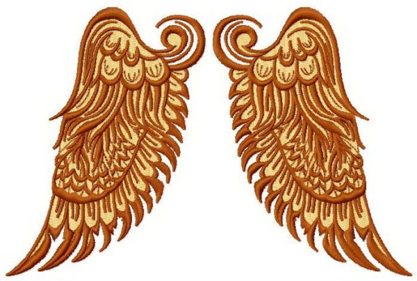 Wings embroidery design