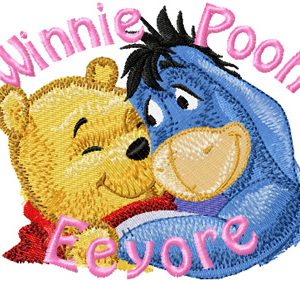 Eeyore and Winnie Pooh 3 embroidery design