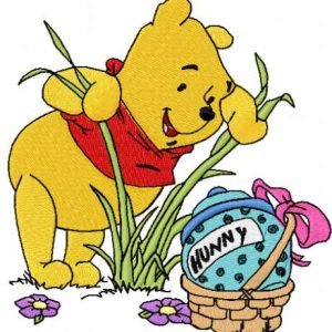 Winnie Pooh found pot embroidery design