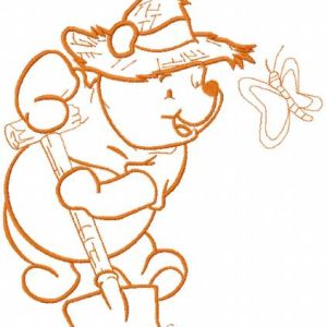 Winnie Pooh gardener 3 embroidery design