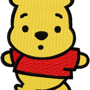 Winnie the Pooh likes walking embroidery design
