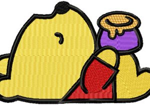 Winnie the Pooh sleeps  embroidery design