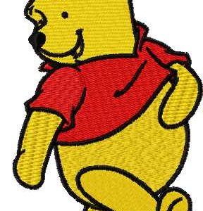 Winnie Pooh walking 4 embroidery design