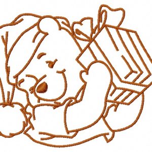 Winnie's present 3 embroidery design