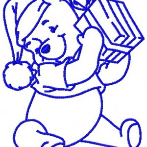 Winnie's present 4 embroidery design