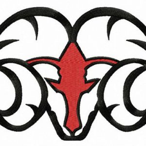 Winston-Salem State Rams logo embroidery design