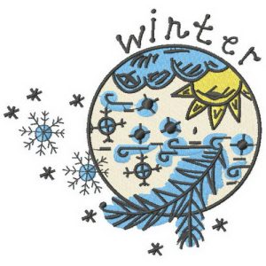 Winter embroidery design