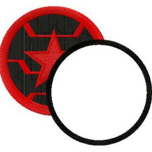 Winter Soldier round monogram embroidery design
