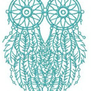 Wise dreamcatcher embroidery design