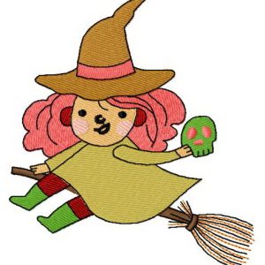 Witch costume embroidery design