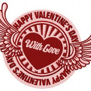 With love 2 embroidery design