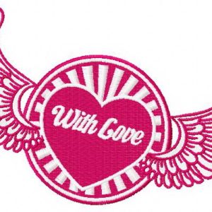 With love 3 embroidery design