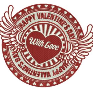With love embroidery design