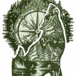 Wolf howl embroidery design