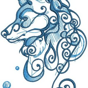 Wolf spirit 5 embroidery design