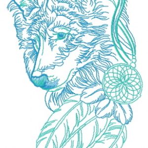 Wolf spirit 7 embroidery design