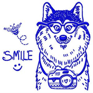 Wolf the photographer 2 embroidery design