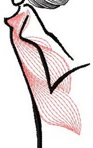 Woman 3 embroidery design