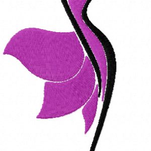 Women's silhouette embroidery design