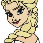 Wonderful Elsa embroidery design