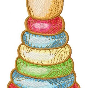 Wooden Pyramid embroidery design