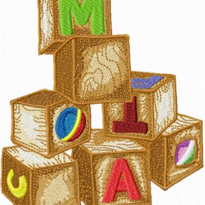 Wooden Toys - Cubes embroidery design