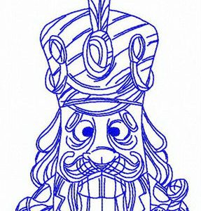 Wooden nutcracker embroidery design