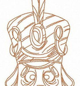 Wooden soldier embroidery design