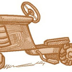 Wooden tractor embroidery design