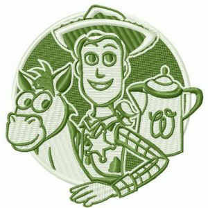 Woody and Bullseye embroidery design