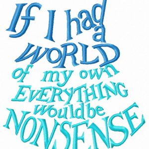 World of my own embroidery design
