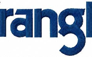 Wrangler jeans logo embroidery design