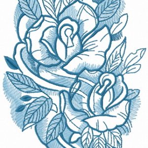 Wrapped roses 2 embroidery design