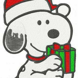 X-mas gift for Snoopy embroidery design