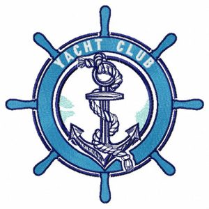 Yacht club embroidery design