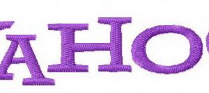 Yahoo logo embroidery design