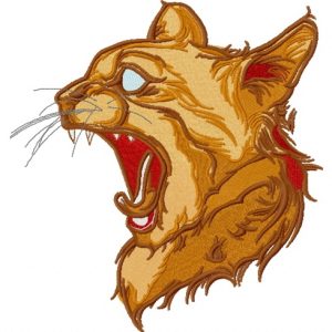 Blind cat embroidery design
