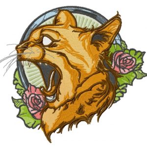 Big cat embroidery design