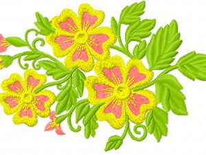Yellow Flowers embroidery design