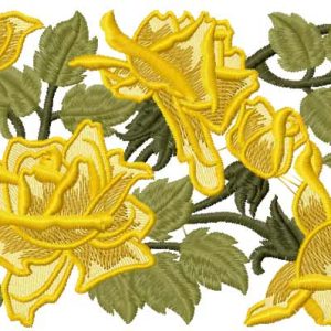 Yellow rose 2 embroidery design