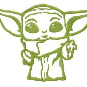 Yoda wait! embroidery design