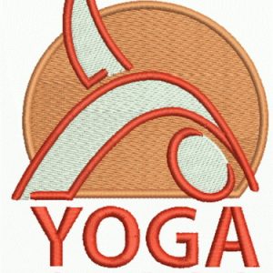 Yoga class embroidery design